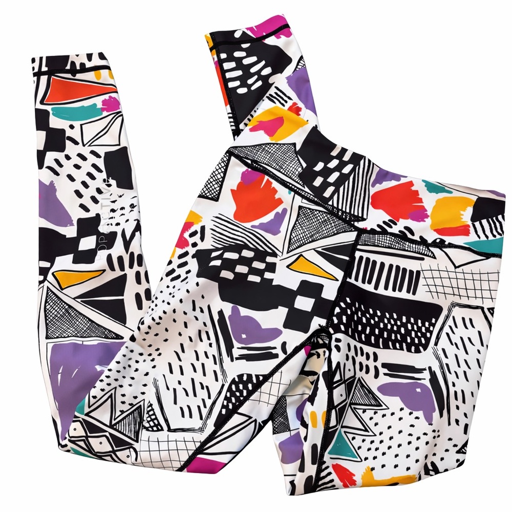 Pop Active 90's Theme Compression Leggings